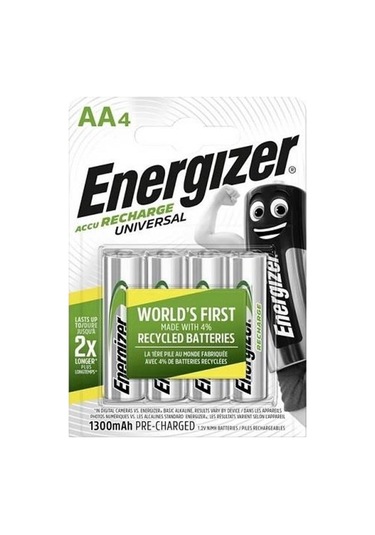 Energizer AA4 1300 mAh Şarj Edilebilir Kalem Pil 4'lü