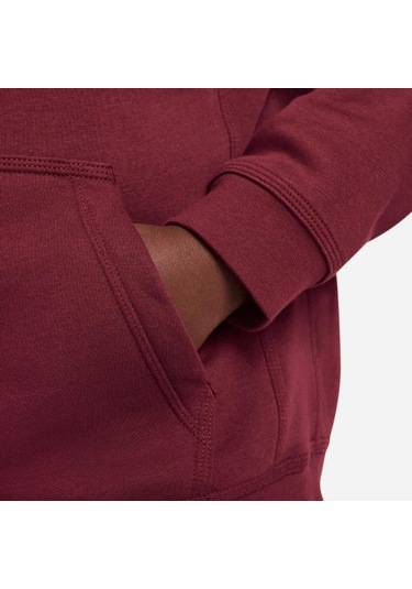 Nike DA5114 - 638 Sportswear Hoodie Club Çocuk Bordo Sweatshirt