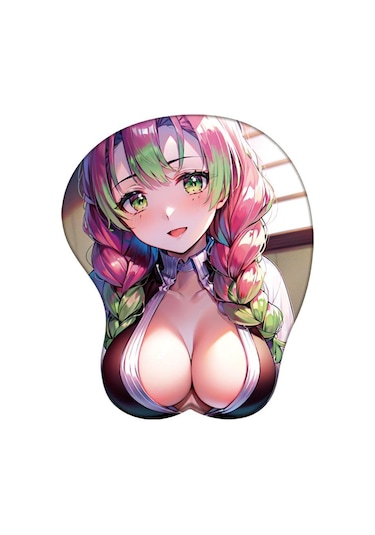 Nezuko Shinobu Mitsuri Tanjirou 3d Silikon Mousepad Iblis Avcısı Bilek Desteği Mouse Pad Anime Oyunu Seksi 3d Bilek Dinlenme Fare Mat Pembe & Mavi