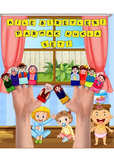 Tox Aile 10 Parça Parmak Kukla . Eğitici Oyuncak T752
