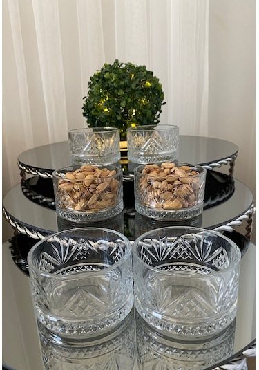Atabey Home Collection 6 Adet Tımeless Model Star Kase & Çerezlik Gold Detaylı