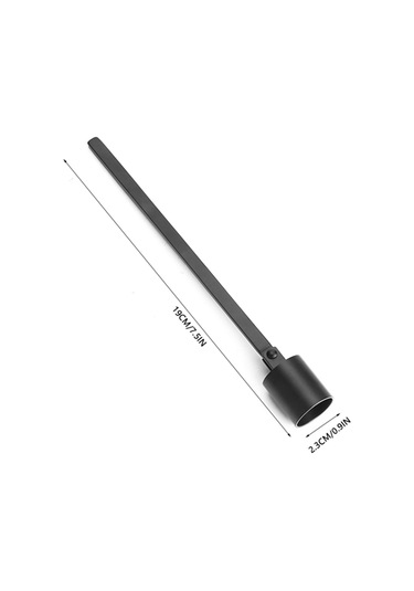 Yaozixa Stainless Steel Sürekli Kullanıma Dayanıklı Sade Silindirik Formlu Mum Söndürücü Kapağı Siyah Siyah