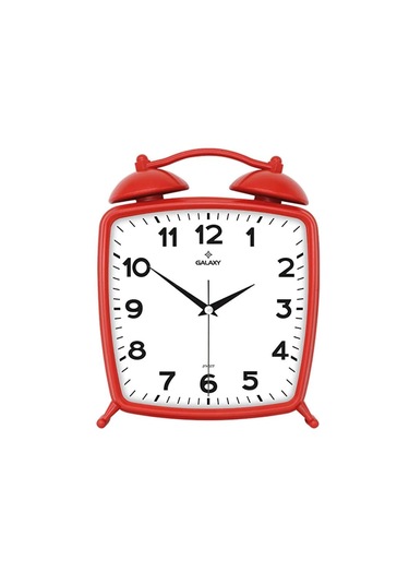 Duvar Ve Masa Saati Galaxy Antik Peter Kare Kırmızı