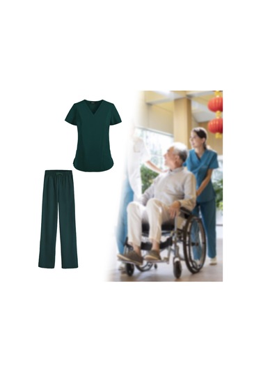 Suntek Kadın Scrubs Setleri Yaz Modern Ince Üst Ve Xxl-yeşil