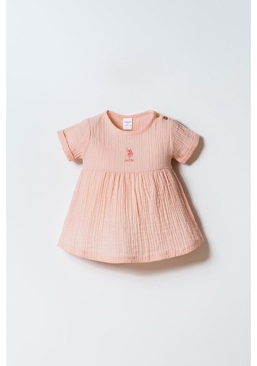 U.S. Polo Assn. U.s. Polo Assn Kız Bebek Elbise Pudra-2523