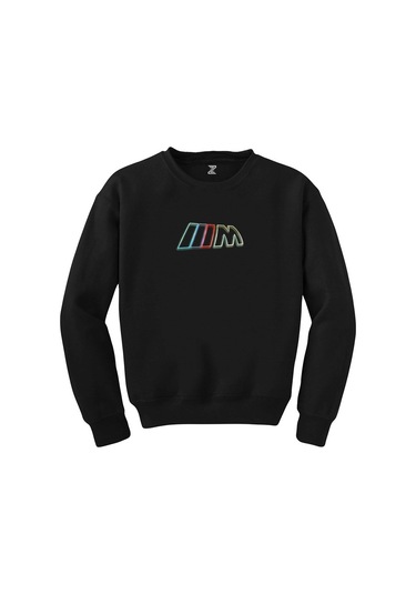 BMW M Power Neon Siyah Sweatshirt Siyah