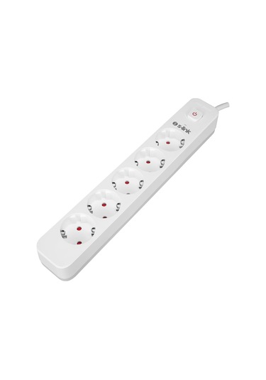 S-link Spg501s 1.5m 1.5mm 100% Bakır 750 Joule 5 Li Anahtarlı Akım Korumalı Priz