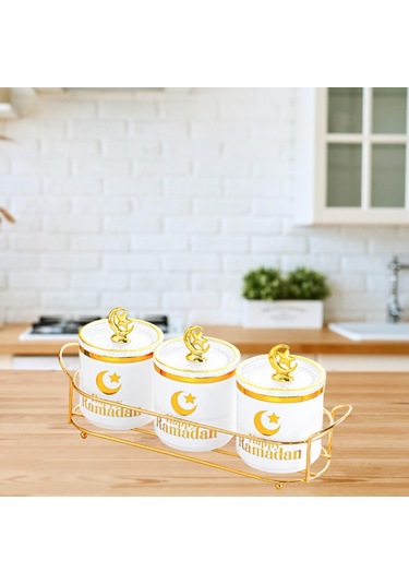 Suntek Şeker Kavanozları Düğün Dekoru Ile Mutfak Tatili Beyaz