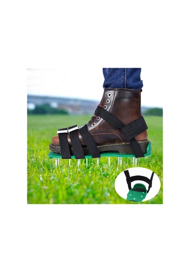 Bahçe Çim Bahçe Aletleri Çim Ripper 8 Metal Tokalı Sivri Ayakkabılar Siyah