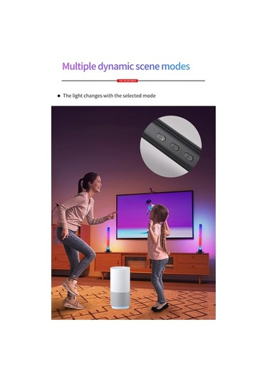 Pazly 2 Adet Renkli Usb Masaüstü Atmosfer Lambası Ses Alma Ve Işık Özellikli Diğer