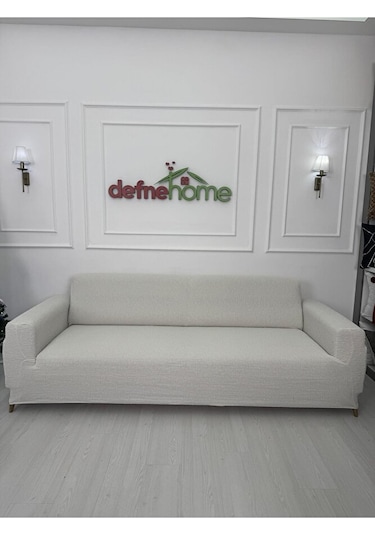 Jakar Kumaş Lastikli Kayma Yapmayan 3 Kişilik 1 Adet Büyük Kanepe Saks