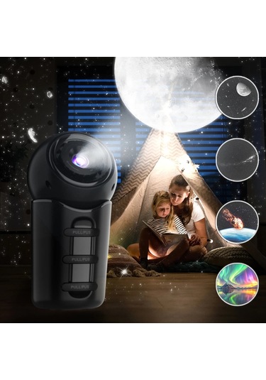 Taşınabilir Galaxy Projektör Işığı 360 Dönen Aurora Projektör