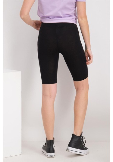 Only Kadın Yüksek Bel Siyah Kısa Tayt - 15174969 001