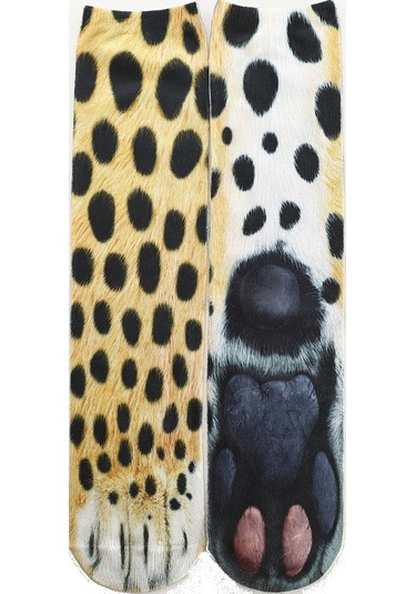 Neevoyu 3d Hayvan Ayak İzi Çorapları - Kedi Köpek Kaplan Kartal At Dinozor Desenli, Unisex, Canlı Renkler, Gerçekçi Ve Eğlenceli Efekt, Poliester Dokuma Leopar Neevoyu 3d Hayvan Ayak İzi Çorapları - Kedi Köpek Kaplan Kartal At Dinozor Desenli, Unisex, Canlı Renkler, Gerçekçi Ve Eğlenceli Efekt, Poliester Dokuma Leopar