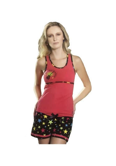 Kadın Yıldız Şortlu Takım 2478 Pembe