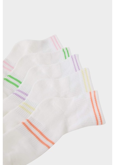 DeFacto Kız Çocuk 5'li Pamuklu Patik Çorap E6063A8NSKR1