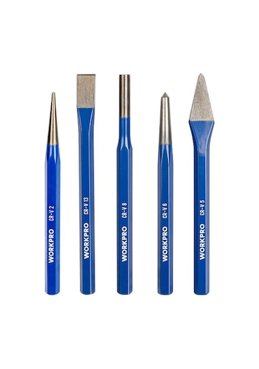 Workpro Wp201303 5 Parça Cr-v Profesyonel Noktalama Ve Keski Seti Fr Wp201303