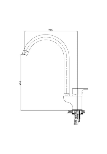 Gpd Tek Gövde Eviye Bataryası Atros Krem Granit Renk Mte65-Kg