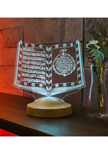 Kuran-ı Kerim Model 3 Boyutlu Led Lamba