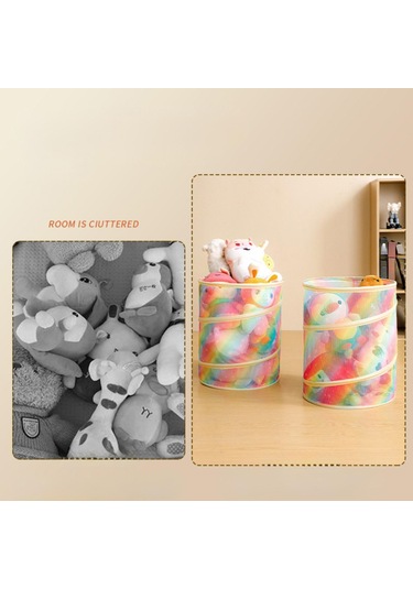 Suntek Çocuk Oyuncak Depolama Sepeti Çocuklar Odası Oturma Evi Gökkuşağı