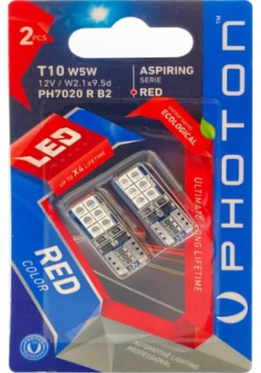 Photon T10 Kırmızı LED Blister PH7020 R B2