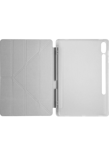 Samsung Galaxy Uyumlu Tab S10 Plus X820 12.4 İnç Katlanabilir Kalemlikli Standlı Akıllı Kılıf Kapaklı Kılıf