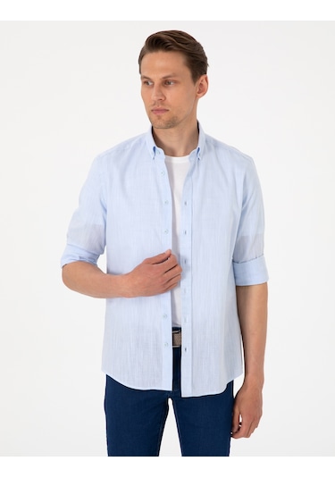 Pierre Cardin Erkek Açık Mavi Gömlek Desenli 50307025-vr003 Açik Mavi