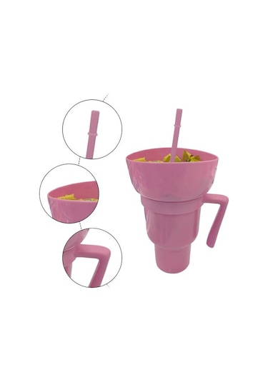 Koyu Yeşil İçecek Kupası Stadyum Bardak Ve Snack Bowl 2'si 1 Arada Snack İçecek Bardağı