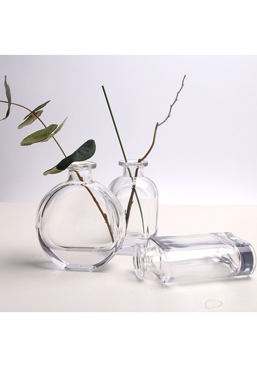 Kangvka Amber Renkli Oval Cam Vazo - Odalar İçin Dekoratif Süs - Minik Boyutlu Çiçek Sulama Aleti - Dayanıklı Ev Dekoru Jr104 Diğer