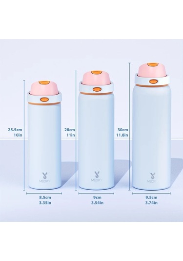 Maxaccess Night - 32 Oz 32oz Çift Taraflı Açılır Kapaklı Su Matarası, 304 Paslanmaz Çelik, Pembe Ve Beyaz, Spor Ve Outdoor Aktivite Gece - 32 Oz