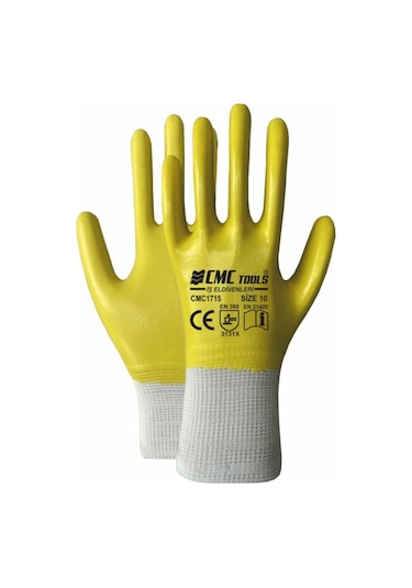 Cmc Tam Kaplı Nitril Eldiven Sarı Cmc1715