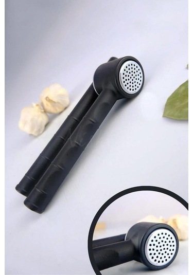 Nishev Koncis Sarımsak Ezici / Paslanmaz Çelik Sarımsak Sıkacağı Siyah