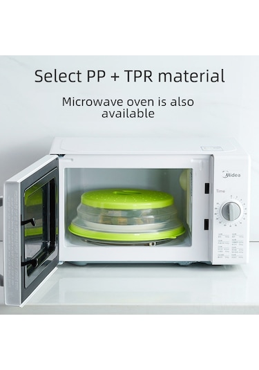 Wezone Mikrodalga Fırın Kapaklı, Çatıklı Silikon Muhafaza Kapağı Yağ Ve Spreyi Engelle, Çekmeceli Tasarım İle Çok Amaçlı Mutfak Aleti Mavi Diğer