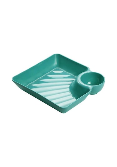 Yeşil Hamur Plakası Kaymaz İstiflenebilir Plastik Daldırma Tabağı Suşi Tabağı