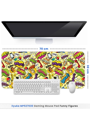 İlyuka Mousepad 70x30cm Büyük Boy Xl Mp527030 Funny Figures
