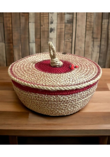 Hasır Sepet,jüt Sepet,%100 Doğal Hasır Sepet,çok Amaçlı Dekoratif Hasır Sepet, Karpuz Sepet