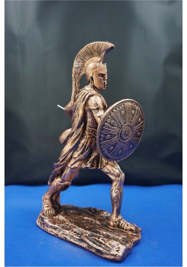 Achilles Aşil Mitolojik Tasarım - Ev Ofis Dekoratif Hediyelik Aksesuar 19 Cm Bakır