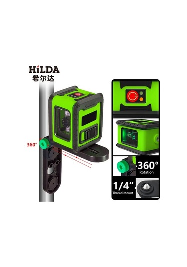 Pazly Yüksek Yeşil Taşınabilir Su Seviye Seviye Mini Metre Metre Lazer Kızılötesi Işık Işık Hatlı Hassasiyetli Güçlü Çizgi 2 Px