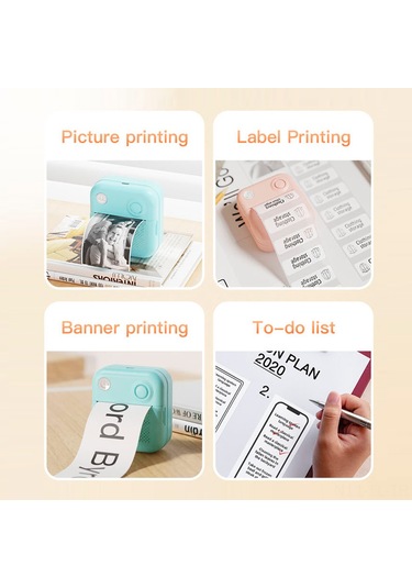 Lemestar D3 Termal Etiket Yazıcı Bluetooth 200dpı - Aı Portre, Fotoğraf, Listeler, El Defteri - 1200mah Pil + 15mm Etiket 5'li + Renkli Kağıt 3'lü + Kalem 12'li Pembe Siyah