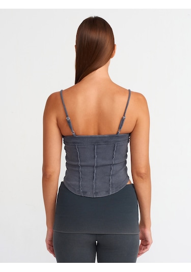 Dilvin Crop Top 101a20794 Antrasit