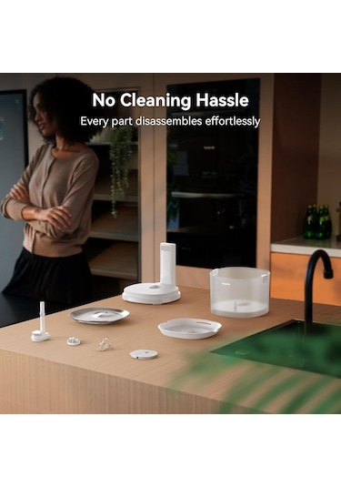 Cheerble E1+ Çelik Hazneli Şarjlı Otomatik Kedi Su Pınarı 22 x 20 x 18 CM 2 L