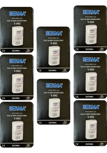 Sekma Doğal Gaz Metan Alarm Dedektörü S-092 8 Adet