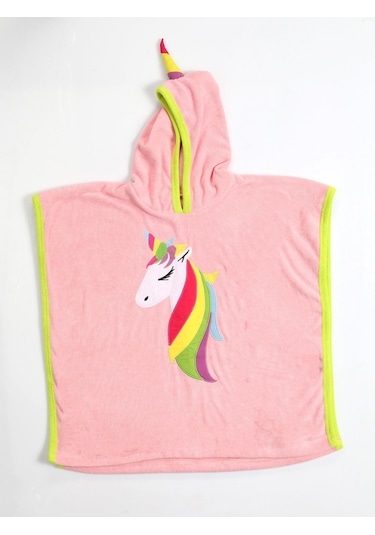 Unicorn 2 Kat Panço Kız Çocuk Plaj Havlusu Pembe