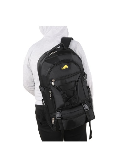 Strong Büyük Boy Körüklü Sırt Çantası, Dağcı Kamp Sırt Çantası Str01 Siyah