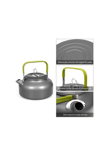 Mufunye 0.8l Alüminyum Füme Kettle, Çıkıntılı Kollu, Isıya Dayanıklı, Taşınabilir, Kamp Ve Doğa Aktivitesi İçin Çok Renkli