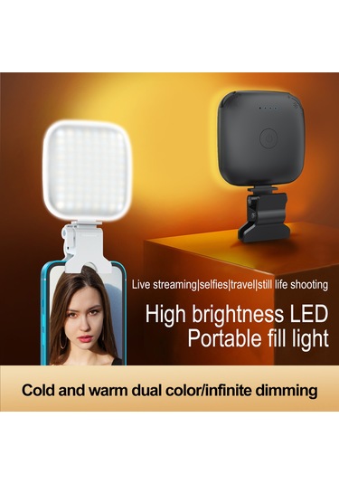 Youtek V15 Klipsli Telefon Aydınlatma Lambası - 2500k-9000k Renk Sıcaklığı, 1000mah Pil, Taşınabilir Selfie Işığı