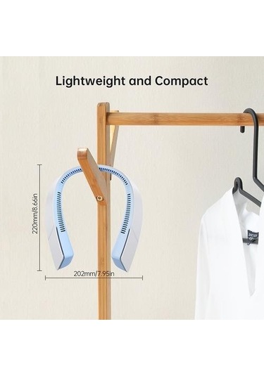 Taşınabilir Boyun Fan Soğutma Asılı Boyun Fan Şarj Edilebilir Mini Usb Kişisel Fan Kulaklık Tasarım Açık Spor Için Kapalı Ofis 4842 Mavi