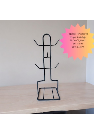 Fincan Askısı, Siyah Tabaklı Askılık