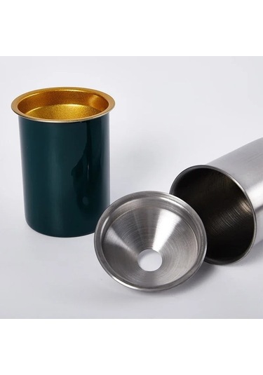 Ulzyvf Yuvarlak Yeni Teras Stil Rüzgar Puro Paslanmaz Küllük Küllük Kapalı Geçirmez Dumansız Çelik 2 Ge