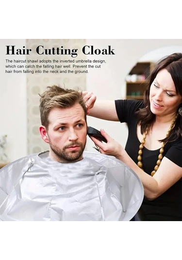 1 Adet Dıy Saç Kesme Pelerin Şemsiye Tasarım Kapak, Salon Berber Çok Renkli